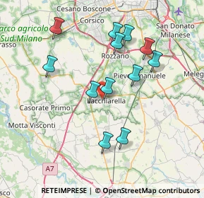 Mappa Via Ticinello, 20084 Lacchiarella MI, Italia (7.12833)