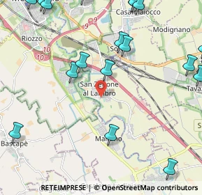 Mappa Via Giacomo Matteotti, 20070 San Zenone al Lambro MI, Italia (3.0975)