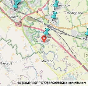 Mappa Via Giacomo Matteotti, 20070 San Zenone al Lambro MI, Italia (3.48909)