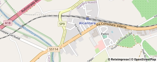 Mappa Giardini-Naxos