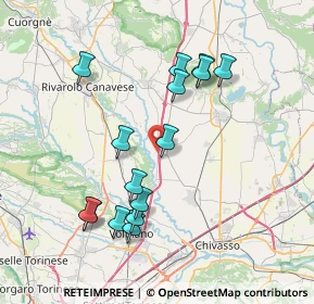 Mappa Via Chivasso, 10090 Ozegna TO, Italia (7.49867)