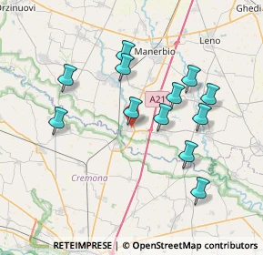 Mappa Via Palmiro Togliatti, 25026 Pontevico BS, Italia (6.95083)