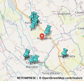 Mappa Strada Provinciale 128 Diramazione per Vigonzone, 27010 Torrevecchia Pia PV, Italia (1.846)