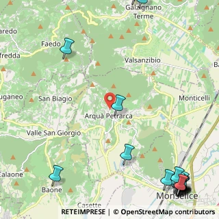 Mappa Via Fontanelle, 35032 Arquà Petrarca PD, Italia (3.837)