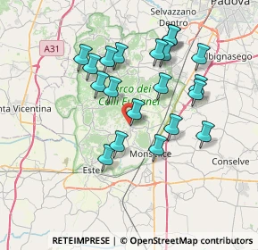 Mappa Via Fontanelle, 35032 Arquà Petrarca PD, Italia (6.7525)