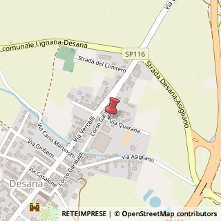 Mappa Via Quarana,  5, 13034 Desana, Vercelli (Piemonte)