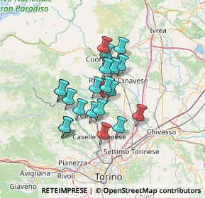 Mappa Via Destefanis, 10070 Front TO, Italia (9.9865)