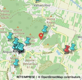 Mappa Via Ronchi, 35032 Arquà Petrarca PD, Italia (1.275)