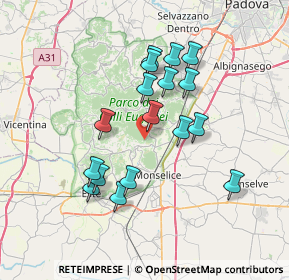 Mappa Via Ronchi, 35032 Arquà Petrarca PD, Italia (6.46588)