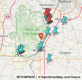 Mappa Via Monticelli, 35043 Monselice PD, Italia (7.5385)