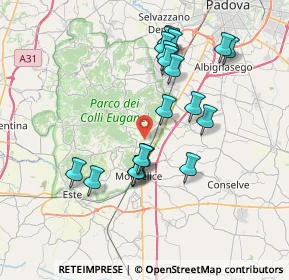 Mappa Via Monticelli, 35043 Monselice PD, Italia (7.045)