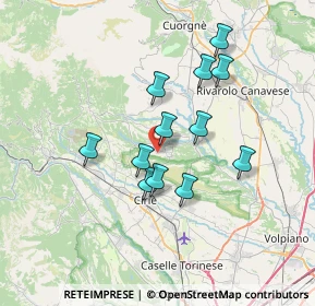 Mappa Via San Carlo, 10070 Vauda Canavese TO, Italia (5.85333)