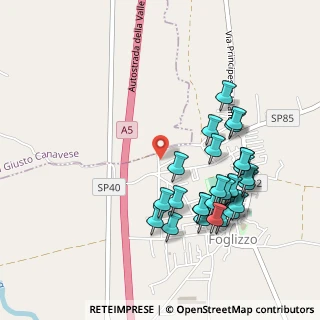 Mappa Via Ponte Rosso, 10090 Foglizzo TO, Italia (0.50357)