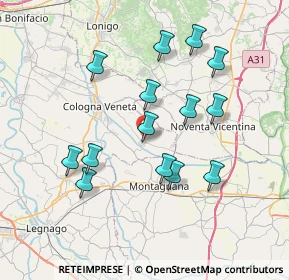 Mappa Via Zona Artigianale, 37040 Roveredo di Guà VR, Italia (7.02286)