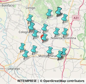 Mappa Via Zona Artigianale, 37040 Roveredo di Guà VR, Italia (7.2275)