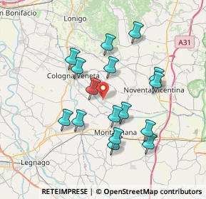 Mappa Via Rosa, 37040 Roveredo di Guà VR, Italia (6.74125)