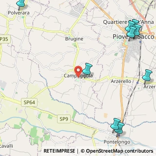 Mappa Via Domenico Campagnola, 35020 Brugine PD, Italia (3.82833)