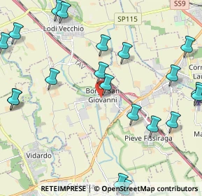 Mappa Via Giuseppe Garibaldi, 26851 Borgo San Giovanni LO, Italia (2.7915)