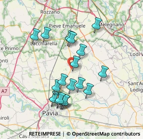 Mappa Str. Vicinale delle Vigne, 27010 Bornasco PV, Italia (7.0395)