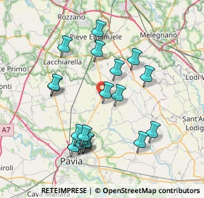 Mappa Strada Vicinale delle Vigne, 27010 Bornasco PV, Italia (7.4305)