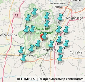 Mappa Via Ventolone, 35032 Arquà Petrarca PD, Italia (6.9215)