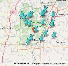 Mappa Via Ventolone, 35032 Arquà Petrarca PD, Italia (6.7865)
