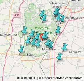 Mappa Via Ventolone, 35032 Arquà Petrarca PD, Italia (6.1745)