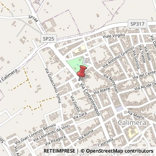 Mappa Via Costantinopoli, 2, 73021 Calimera, Lecce (Puglia)