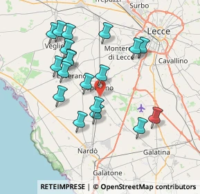 Mappa Via Crocifisso delle Melogne, 73043 Copertino LE, Italia (7.74789)