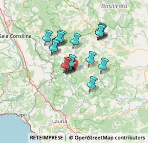 Mappa SP 7 Agri - Sinni, 85050 Sarconi PZ, Italia (10.965)