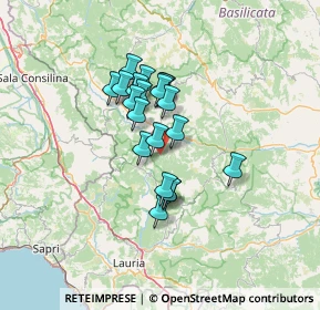 Mappa SP 7 Agri - Sinni, 85050 Sarconi PZ, Italia (10.4555)