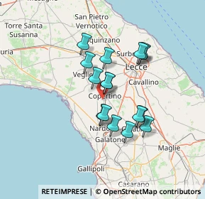 Mappa Di Calia, 73043 Copertino LE, Italia (11.68938)