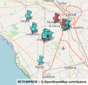 Mappa Via Val d'Aosta, 73043 Copertino LE, Italia (6.372)