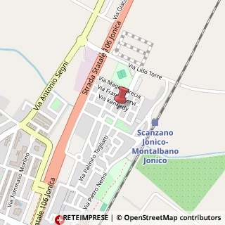 Mappa Via Silvio Vittorini, 7, 75020 Scanzano Jonico, Matera (Basilicata)