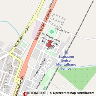 Mappa Via Rossini, 25, 75020 Scanzano Jonico, Matera (Basilicata)
