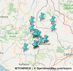 Mappa Z.I. Contrada Passo Barbiere-Scalo Ferroviario, 92022 Cammarata AG, Italia (10.48)