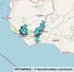 Mappa Castelvetrano, 91021 Campobello di Mazara TP, Italia (10.84)