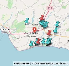 Mappa Castelvetrano, 91021 Campobello di Mazara TP, Italia (7.556)