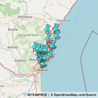 Mappa Via Mortara, 95024 Acireale CT, Italia (10.02)