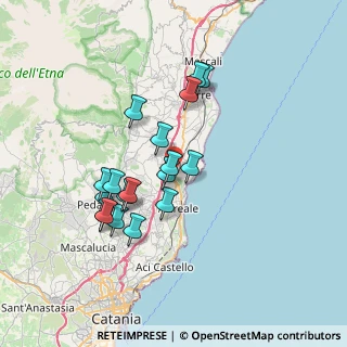 Mappa Via Mortara, 95024 Acireale CT, Italia (7.05167)