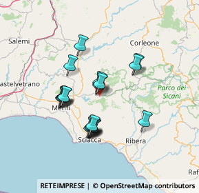 Mappa Contrada Quisinara, 92017 Sambuca di Sicilia AG, Italia (12.9605)