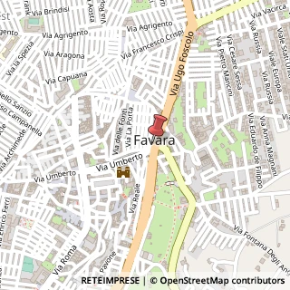 Mappa Via Monsignor Icolino, 50, 92026 Favara, Agrigento (Sicilia)