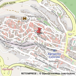 Mappa Via Atenea, 177, 92100 Agrigento, Agrigento (Sicilia)