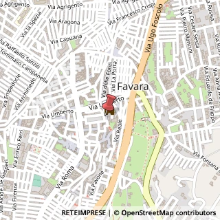 Mappa Piazza Cavour, 74, 92026 Favara, Agrigento (Sicilia)