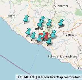 Mappa Contrada Piano Gatta, 92100 Agrigento AG, Italia (10.28947)