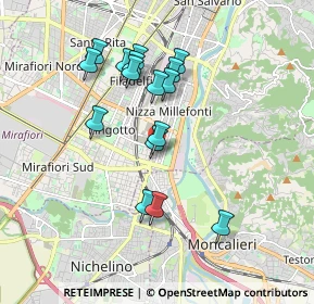 Mappa Via Rocca de' Baldi, 10127 Torino TO, Italia (1.665)