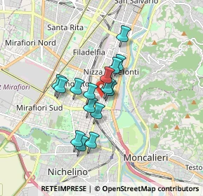 Mappa Via Nizza N, 10127 Torino TO, Italia (1.25667)