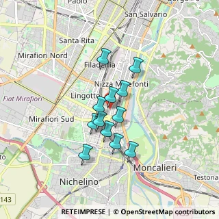 Mappa Via Felizzano, 10127 Torino TO, Italia (1.26667)