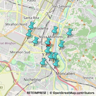 Mappa Via Genova, 10127 Torino TO, Italia (1.41667)