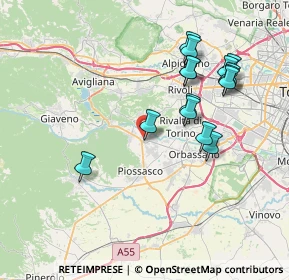 Mappa Piazza Municipio, 10090 Bruino TO, Italia (7.59267)
